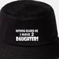 Can't Scare Me I Have 2 Daughters Bucket Hat Funny Birthday Gift for Men
