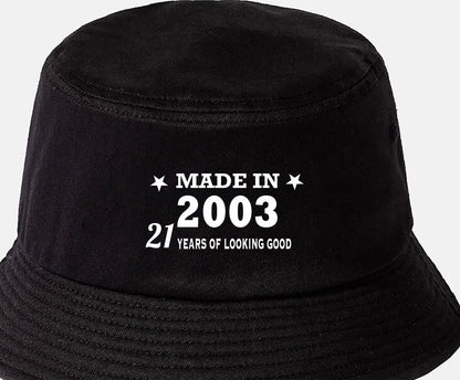 Totally Awesome Made In 2003 Bucket Hat 21st Birthday Age 21 Men & Ladies