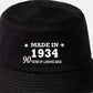 Totally Awesome Made In 1934 Bucket Hat 90th Birthday Age 90 Men & Ladies