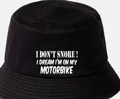 I Dream On My Motorbike Bucket Hat Birthday Gift Great for Men & Ladies