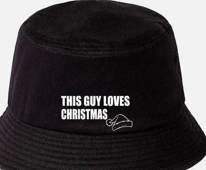 This Guy Loves Christmas Bucket Hat Funny Gift Great for Men
