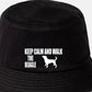 Keep Calm & Walk The Beagle Bucket Hat Dog Lovers Gift for Men & Ladies
