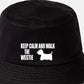 Keep Calm & Walk The Westie Bucket Hat Dog Lovers Gift for Men & Ladies