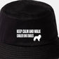 Keep Calm & Walk Cavalier King Charles Bucket Hat Dog Lovers Gift Unisex