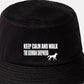 Keep Calm & Walk The German Shepherd Bucket Hat Dog Lovers Gift for Men & Ladies