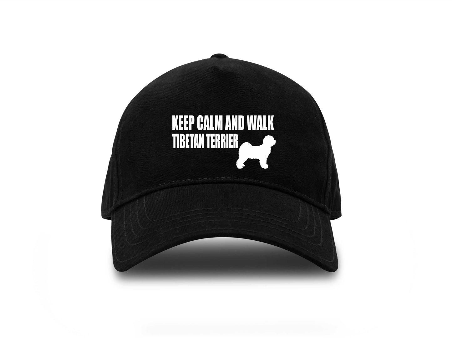 Keep Calm & Walk Tibetan Terrier Baseball Cap Dog Lovers Gift For Men & Ladies