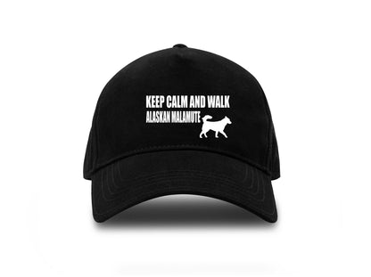 Keep Calm & Walk Alaskan Malamute Baseball Cap Dog Lovers Gift For Men & Ladies