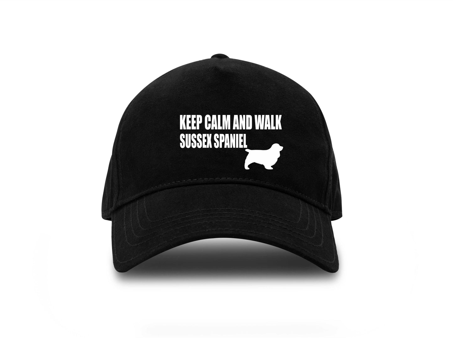 Keep Calm & Walk Sussex Spaniel Baseball Cap Dog Lovers Gift For Men & Ladies