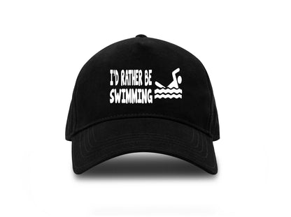 I'd Rather Be Swimming Baseball Cap Sport Birthday Gift For Men & Women