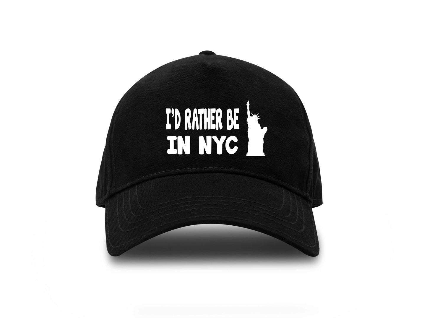 I'd Rather Be In New York Baseball Cap Funny Birthday Gift For Men & Women