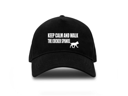 Keep Calm Walk The Cocker Spaniel Baseball Cap Dog Lovers Gift For Men & Ladies