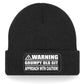 Warning Grumpy Git Beanie Hat Funny Birthday Gift For Men & Ladies