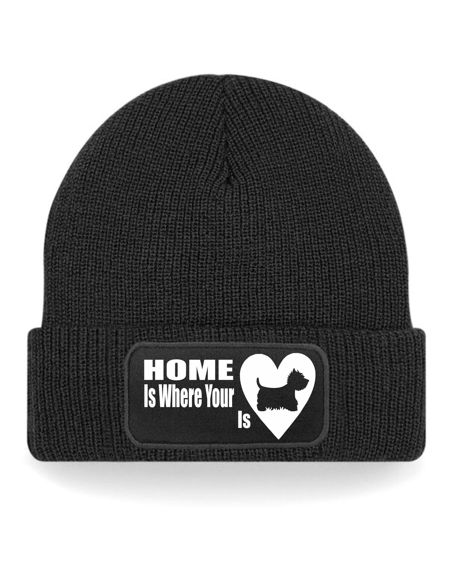 Home Is Where The Westie Is Beanie Hat Dog Lovers Gift For Men & Ladies