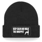 Keep Calm Walk The Whippet Beanie Hat Dog Lovers Gift For Men & Ladies