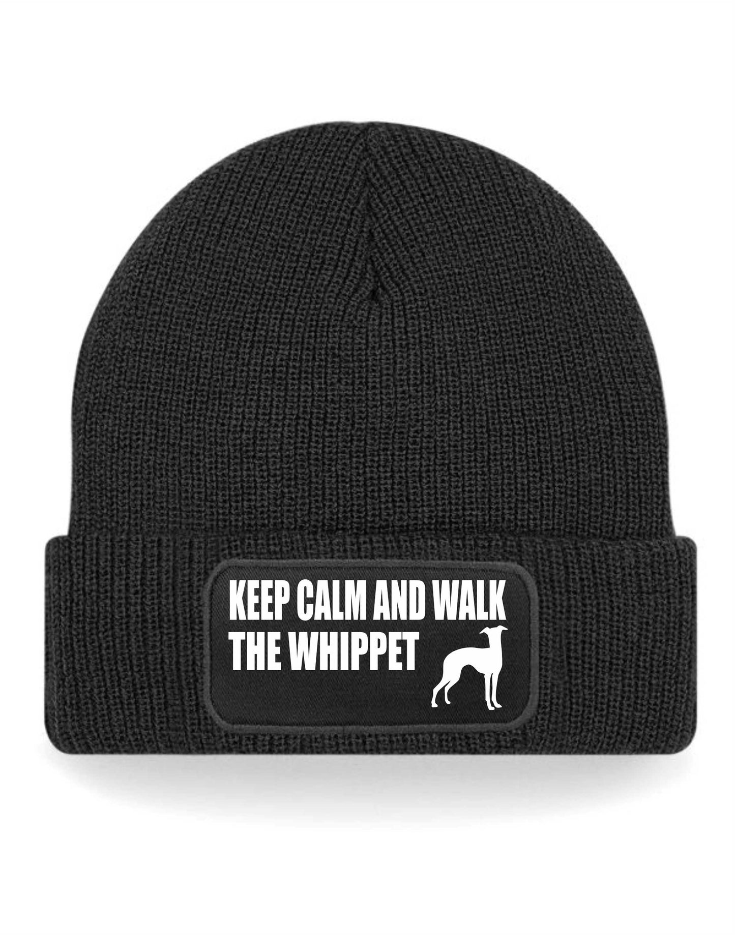 Keep Calm Walk The Whippet Beanie Hat Dog Lovers Gift For Men & Ladies