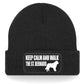 Keep Calm & Walk Saint Bernard Beanie Hat Dog Lovers Gift For Men & Ladies