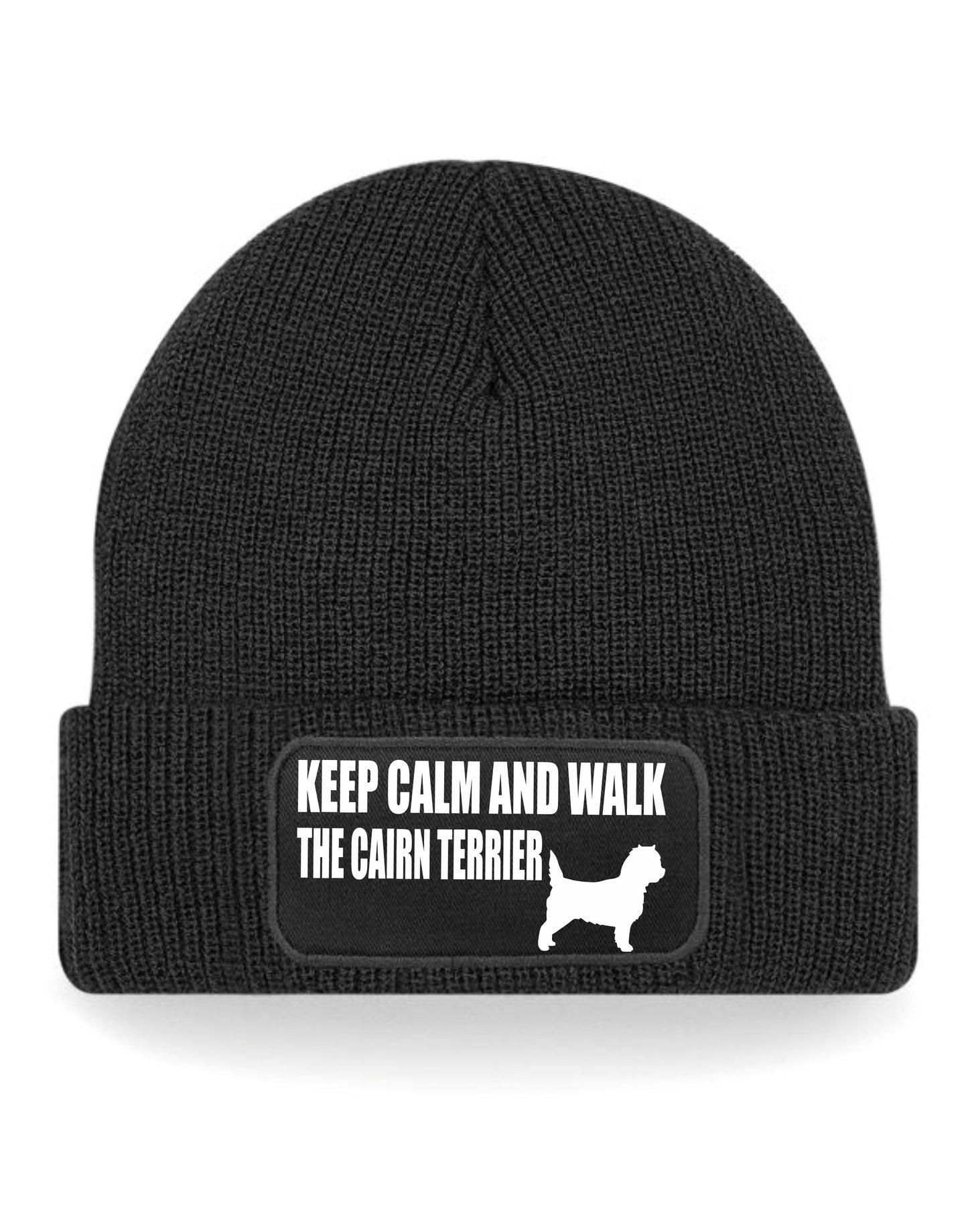 Keep Calm & Walk Cairn Terrier Beanie Hat Dog Lovers Gift For Men & Ladies