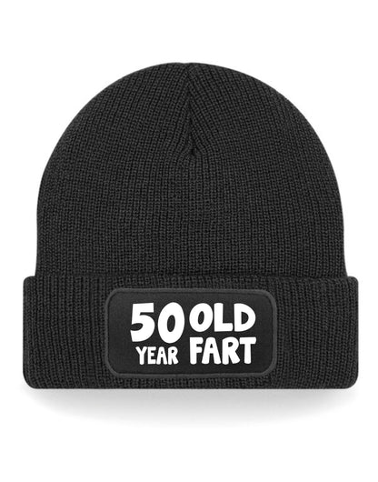 50 Year Old Fart Beanie Hat 50th Birthday Gift For Men & Ladies