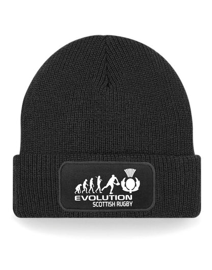 Evolution of Scottish Rugby Beanie Hat Gift For Rugby Fans Men & Ladies