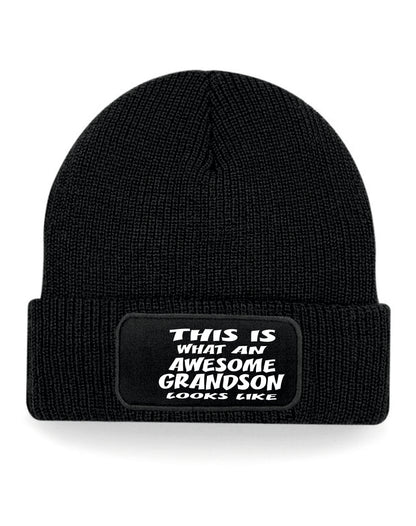 This Is What Awesome Grandson Looks Like Beanie Birthday Gift Great For Men