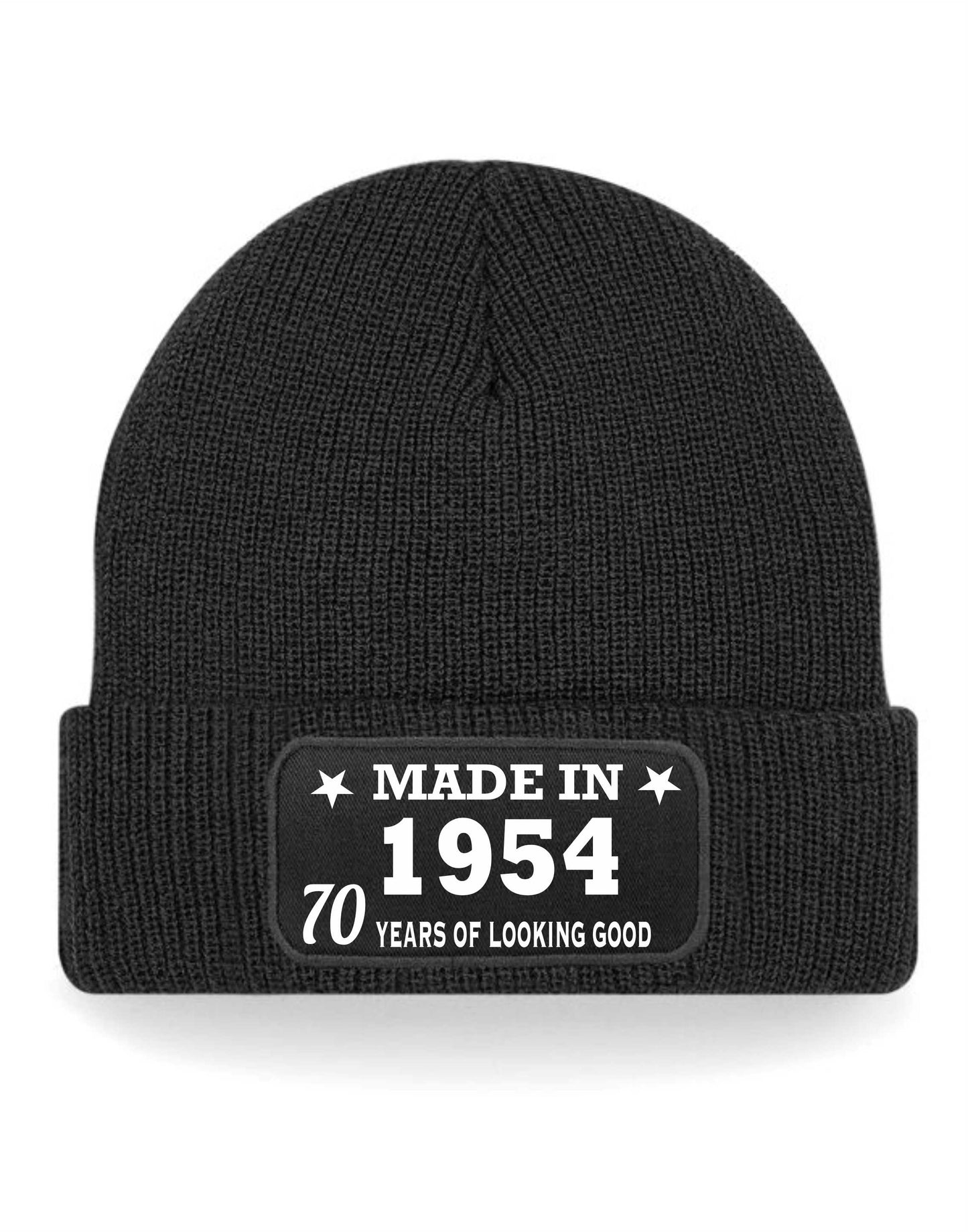70th Birthday Made In 1954 Beanie Hat Gift for 70 Year Old For Men & Ladies