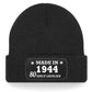 80th Birthday Made In 1944 Beanie Hat Gift for 80 Year Old For Men & Ladies