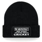Warning May Talk About Cricket Beanie Hat Birthday Gift Great For Men & Ladies