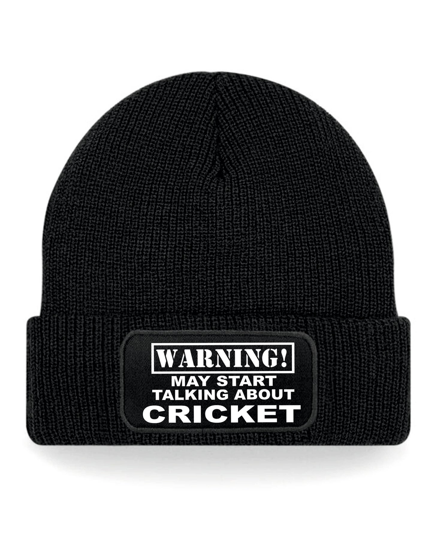 Warning May Talk About Cricket Beanie Hat Birthday Gift Great For Men & Ladies