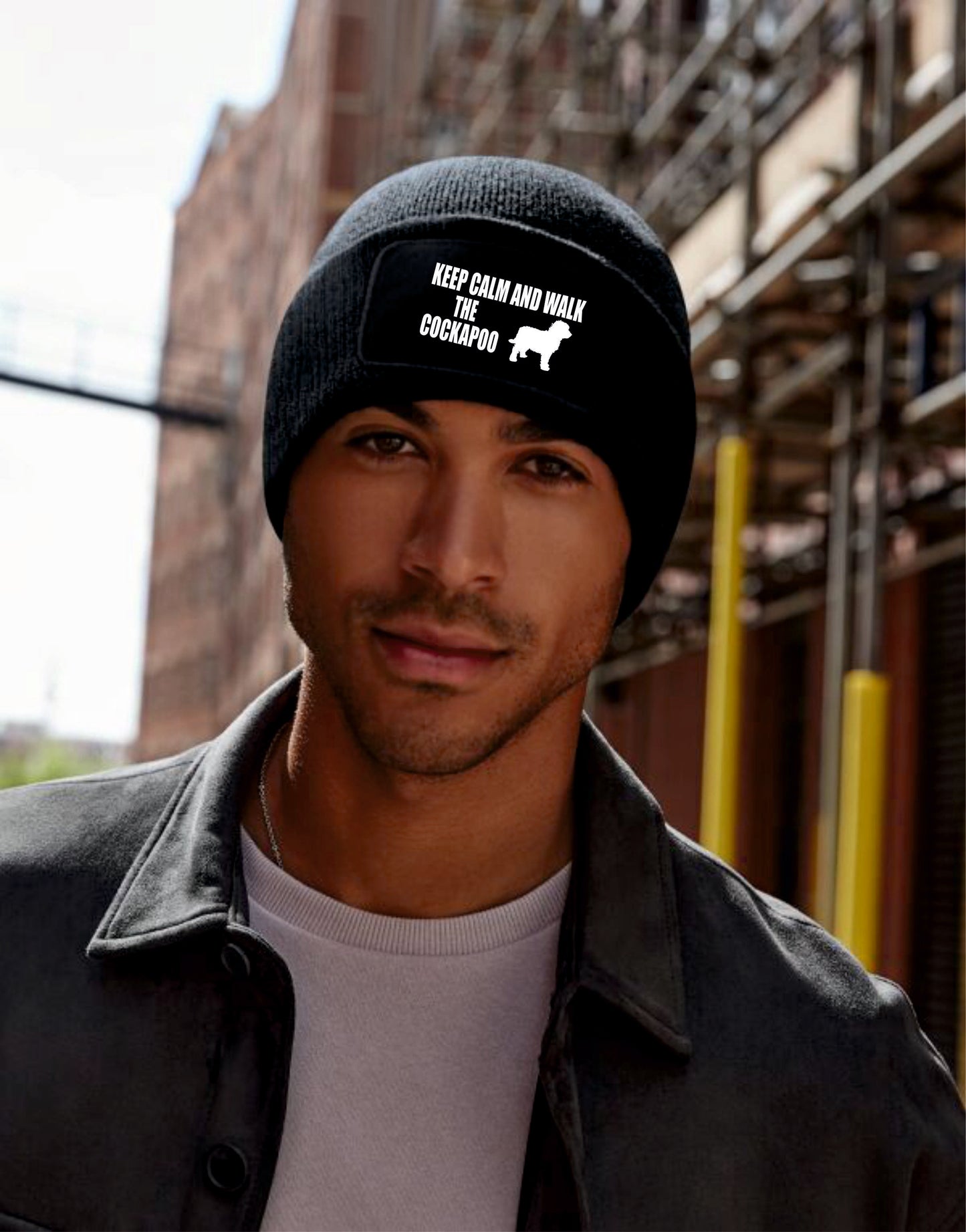 Keep Calm & Walk The Cockapoo Beanie Hat Dog Lovers Gift Great For Men & Ladies
