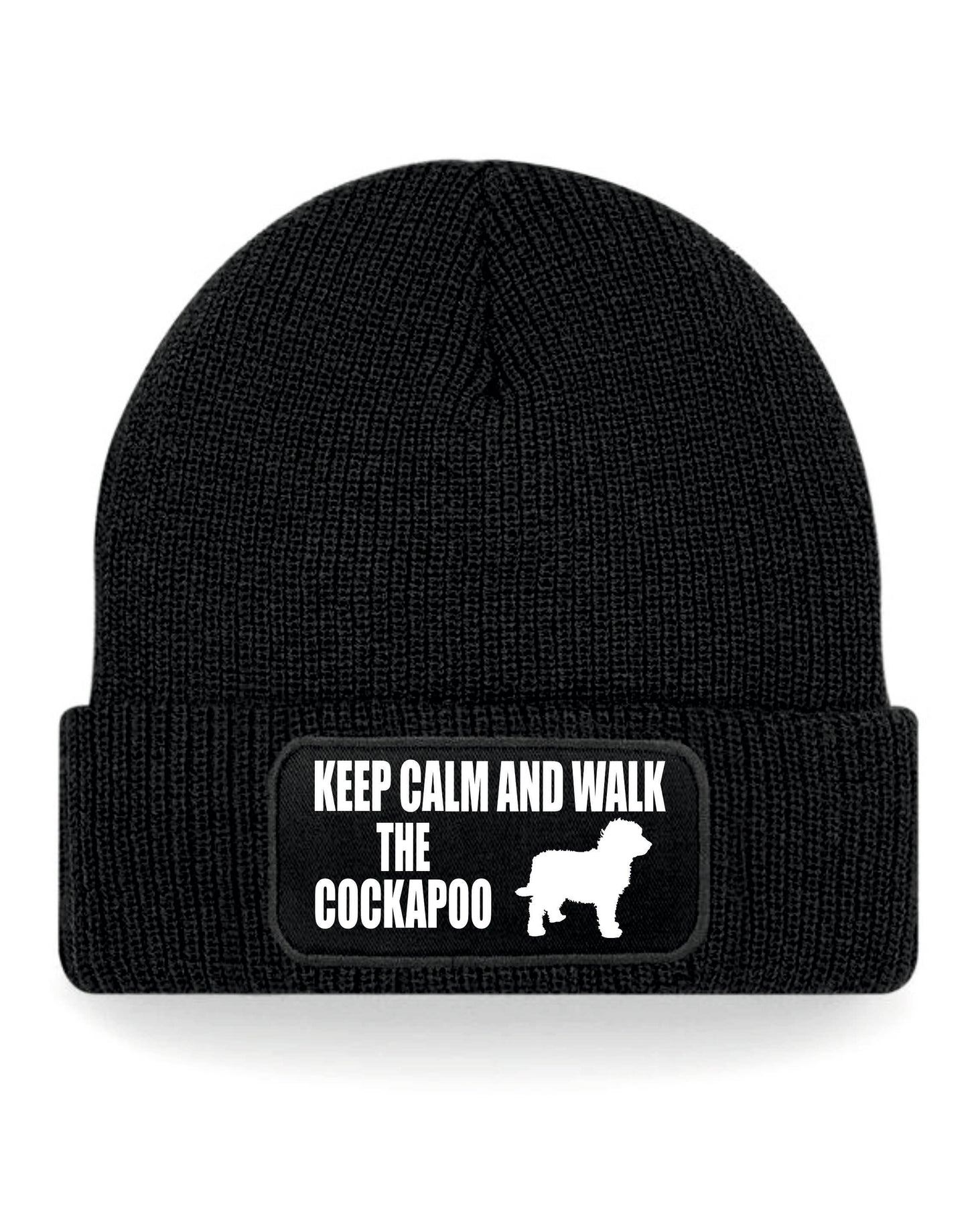 Keep Calm & Walk The Cockapoo Beanie Hat Dog Lovers Gift Great For Men & Ladies