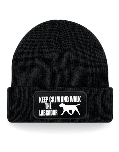 Keep Calm & Walk Labrador Beanie Hat Dog Lovers Gift Great For Men & Ladies
