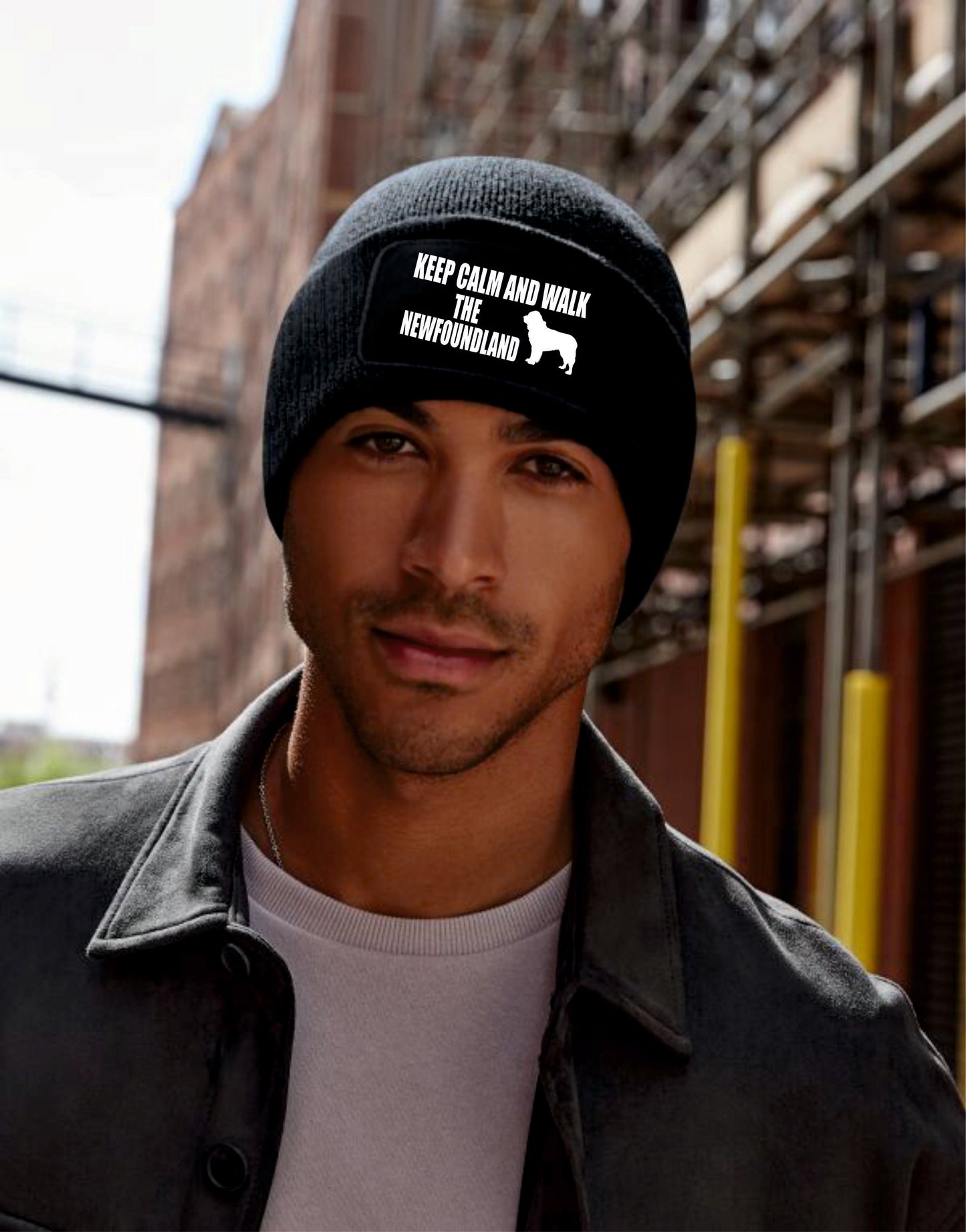 Keep Calm & Walk Newfoundland Beanie Hat Dog Lovers Gift Great For Men & Ladies