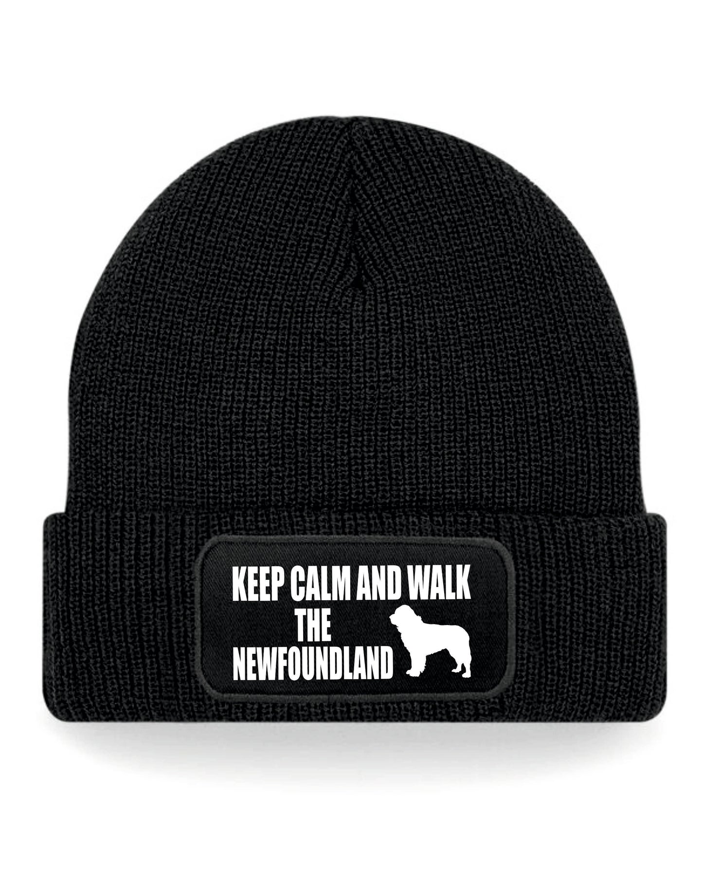 Keep Calm & Walk Newfoundland Beanie Hat Dog Lovers Gift Great For Men & Ladies