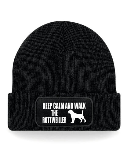 Keep Calm & Walk Rotweiller Beanie Hat Dog Lovers Gift Great For Men & Ladies