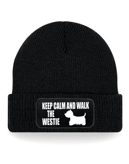 Keep Calm & Walk The Westie Beanie Hat Dog Lovers Gift Great For Men & Ladies