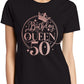 Birthday Queen 50 Ladies Fit T-Shirt 50th Birthday Gift Womens Tee In Rose Gold
