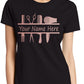 Personalised Ladies T-Shirt Hairdresser Your Name Work Tee For Hair Stylist