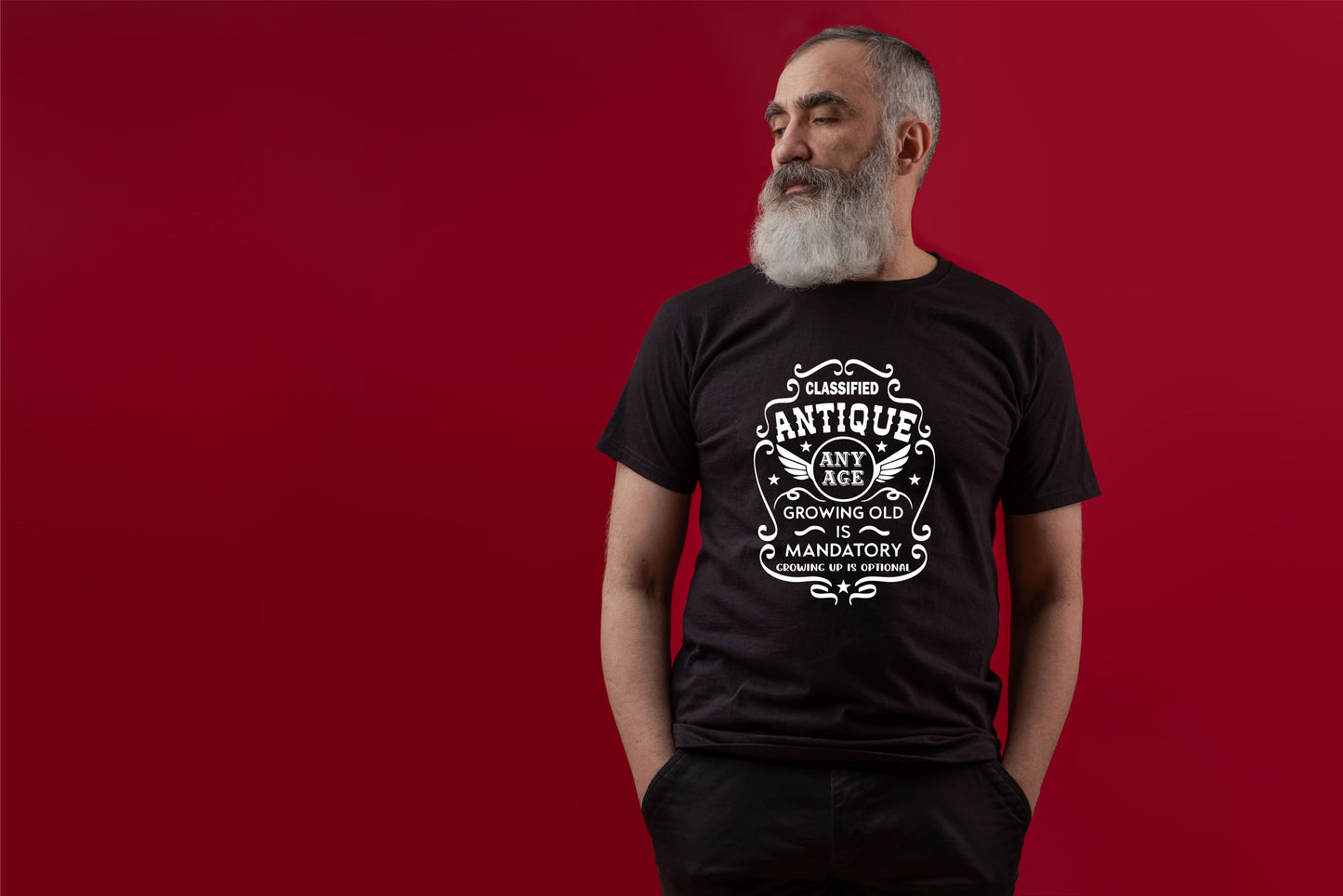 Personalised Men's T-Shirt Growing Old Birthday Age Your Age Here Man's Tee