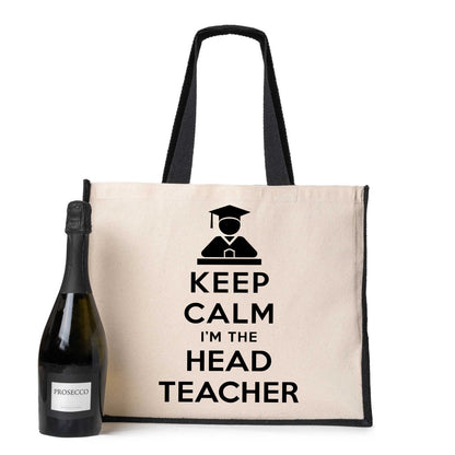 Keep Calm I'm The Head Teacher Tote Bag Birthday Ladies Canvas Shopper