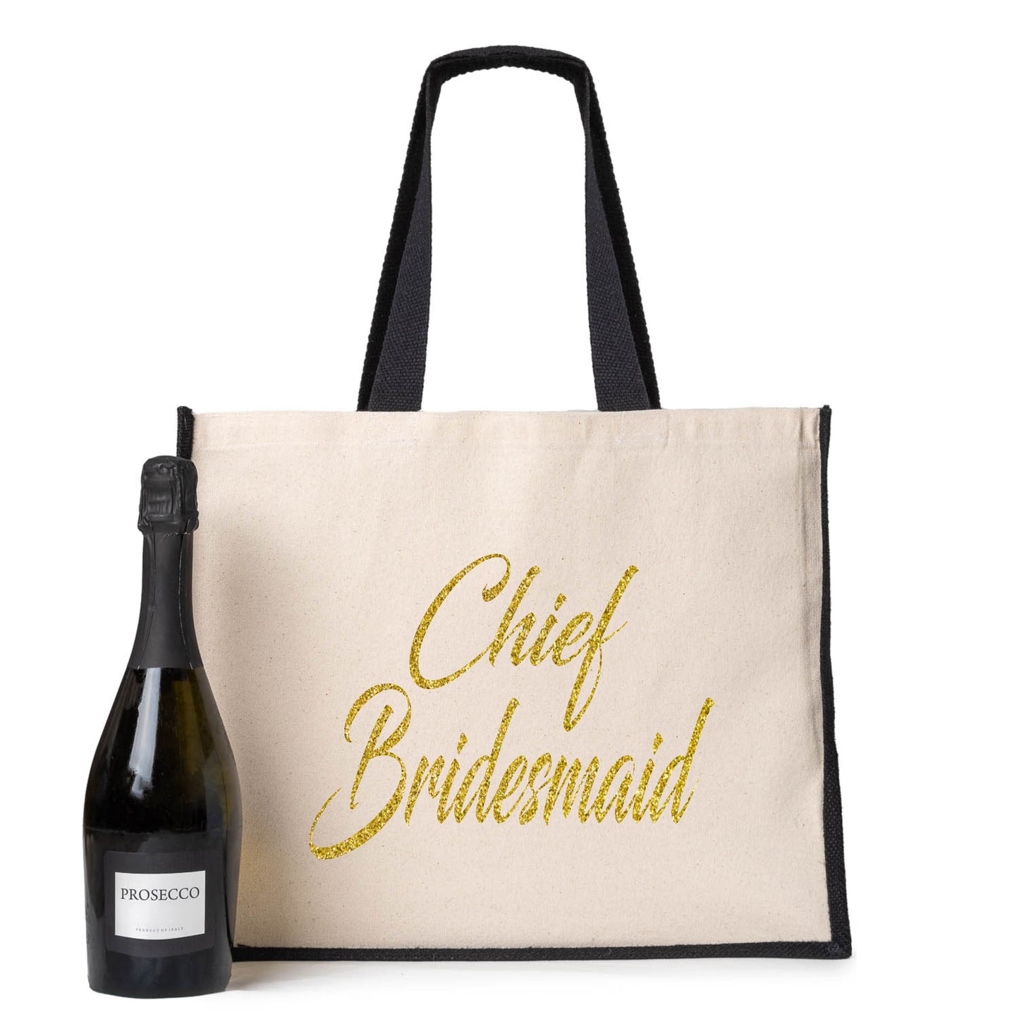 Chief Bridesmaid Tote Bag Wedding Hen Party Idea Jute Canvas Shopper