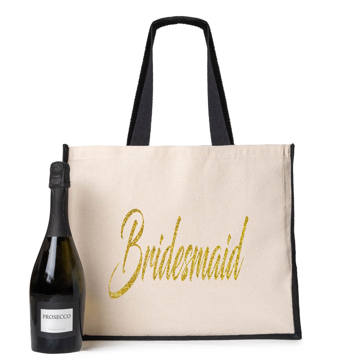 Bridesmaid Tote Bag Wedding Hen Party Idea Jute Canvas Shopper