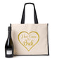 Here Come the Bride Tote Bag Wedding Gift Hen Party Idea Ladies Canvas Shopper