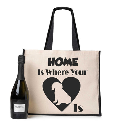 Home Is Where The Cavapoo Is Tote Bag Dog Lovers Ladies Canvas Shopper