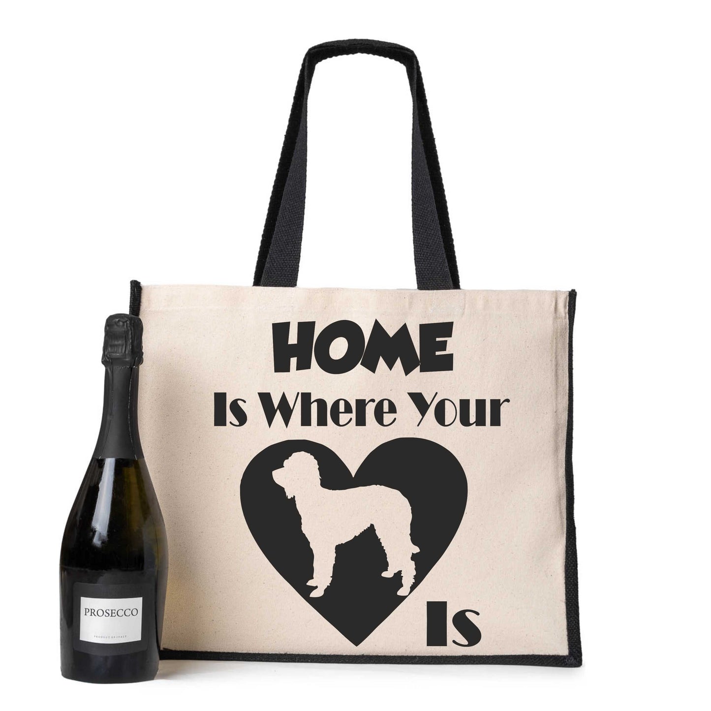 Home Is Where The Labradoodle Is Tote Bag Dog Lovers Ladies Canvas Shopper