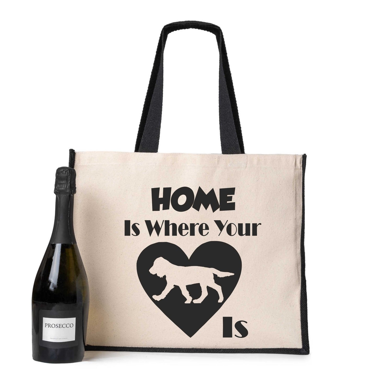 Home Is Where The Sprocker Is Tote Bag Dog Lovers Ladies Canvas Shopper