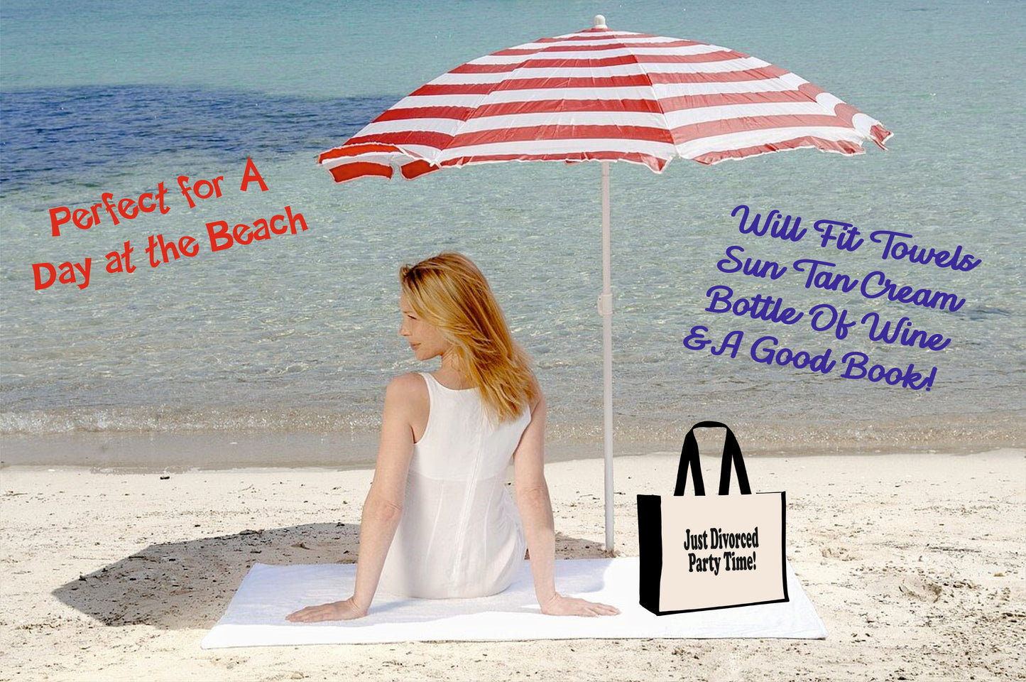 Just Divorced Tote Bag Funny Birthday Gift For Ladies Canvas Shopper