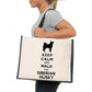 Keep Calm & Walk Siberian Husky Tote Bag Dog Lovers Ladies Canvas Shopper