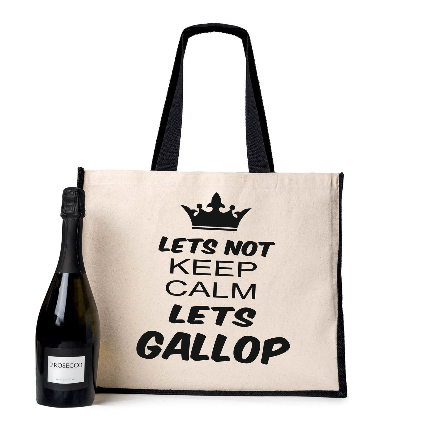 Keep Calm & Gallop Tote Bag Horse Riding Gift For Ladies Canvas Shopper