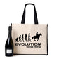 Horse Riding Tote Bag Birthday Horse Pony Gift For Ladies Canvas Shopper