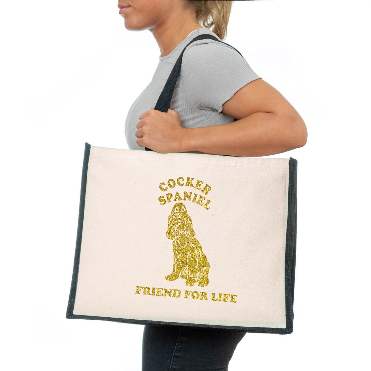 Cocker Spaniel Tote Bag Gift For Dog Lovers Ladies Canvas Shopper